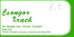 csongor krach business card